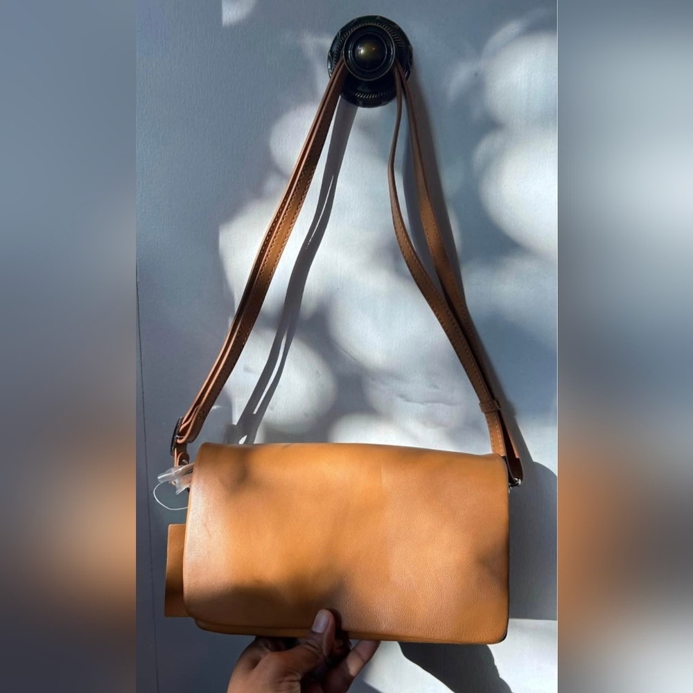 NEW Danier Leather Crossbody Purse Bag Mustard